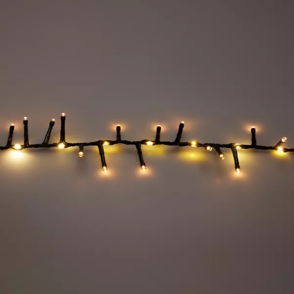 Guirlande lumineuse 20 m 1410 LED câble noir Boa effet cascade Blanc chaud