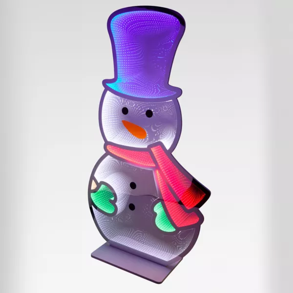 Bonhomme de neige lumineux Géant 735 LED (H180 cm) Infinity Multicolore