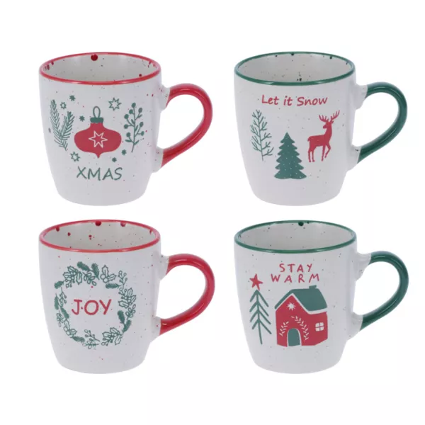 Set van 4 Kerstmokken Kerst lekkernij Multicolor