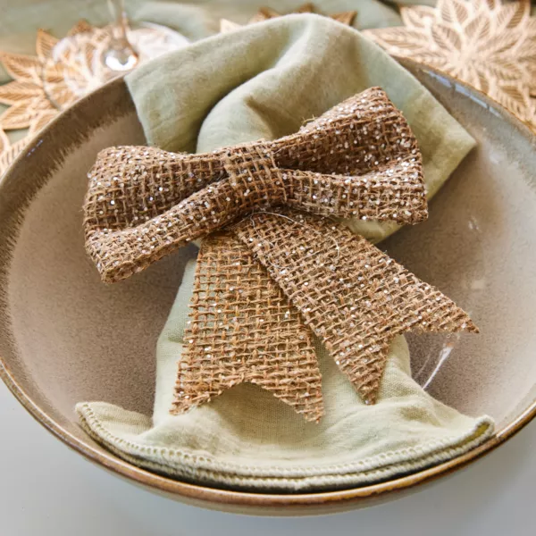 Lot de 2 noeuds (H14 cm) Tresor jute Naturel