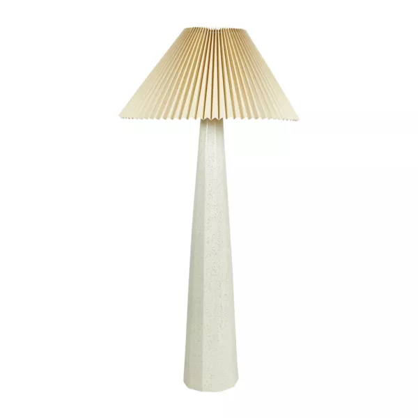 Lampe à poser céramique et tissu (H120 cm) Aurélia Écrue