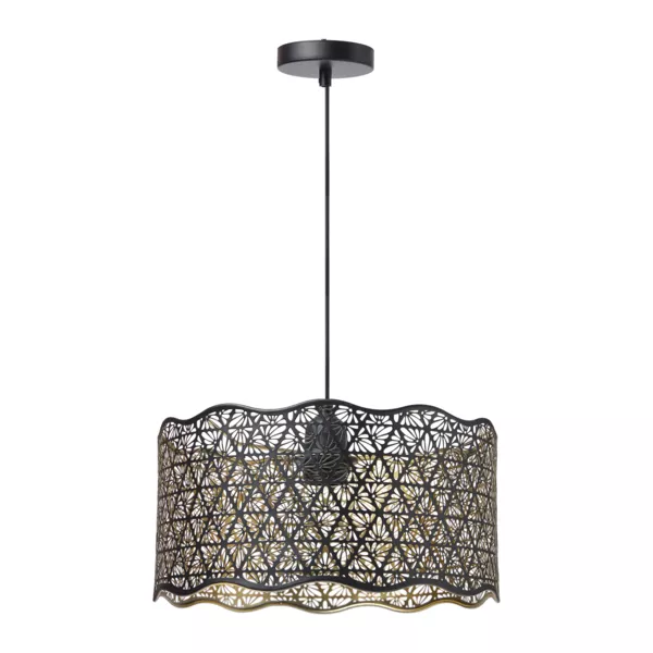 Suspension lumineuse en métal (D30 cm) Farah Noire