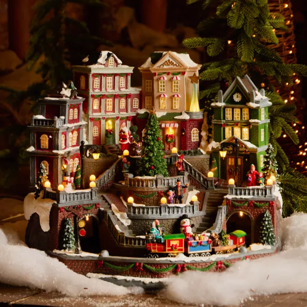 Village de Noël lumineux, animé et musical Christmas in town