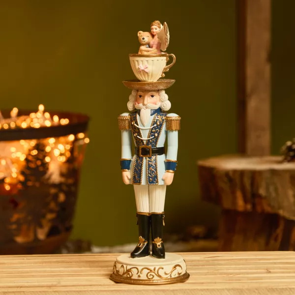 Casse-noisette et tasse (H30 cm) Fée et ourson de Noël
