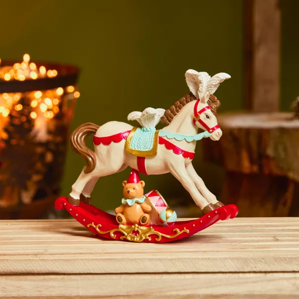 Cheval à bascule (H18 cm) Cirque de Noël