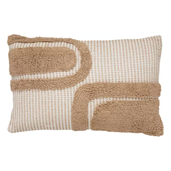 Coussin rectangulaire coton (38 x 58 cm) Poppy Beige