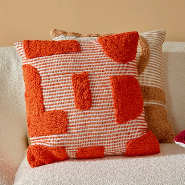 Quadratisches Kissen Baumwolle (50 x 50 cm) Poppy Orange