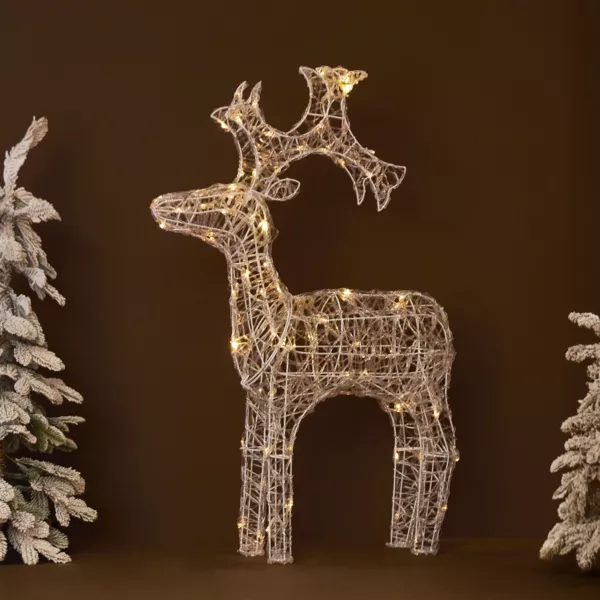 Flexibel lichtgevend rendier 80 LED (H89 cm) Skoll Warm wit