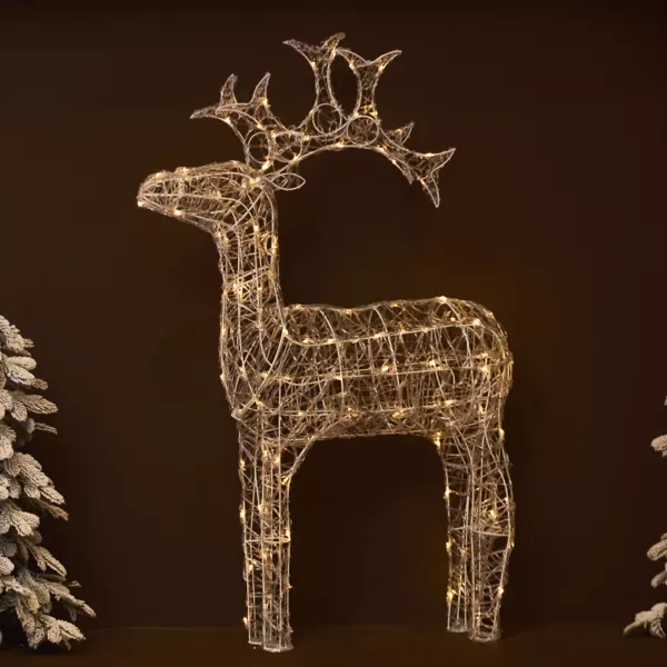 Reno luminoso flexible 120 LED (H110 cm) Skoll Blanco clido