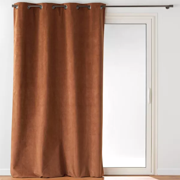 Verduisterend fluwelen gordijn (140 x 260 cm) Olympe Camel