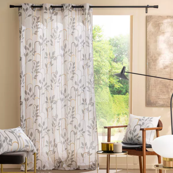 Rideau coton (140 x 280 cm) Roseris Gris