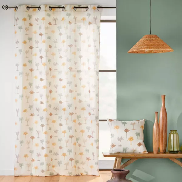 Rideau coton (140 x 240 cm) Palmelia Beige