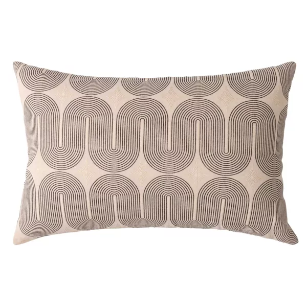 Coussin rectangulaire coton (40 x 60 cm) Ondine Noir