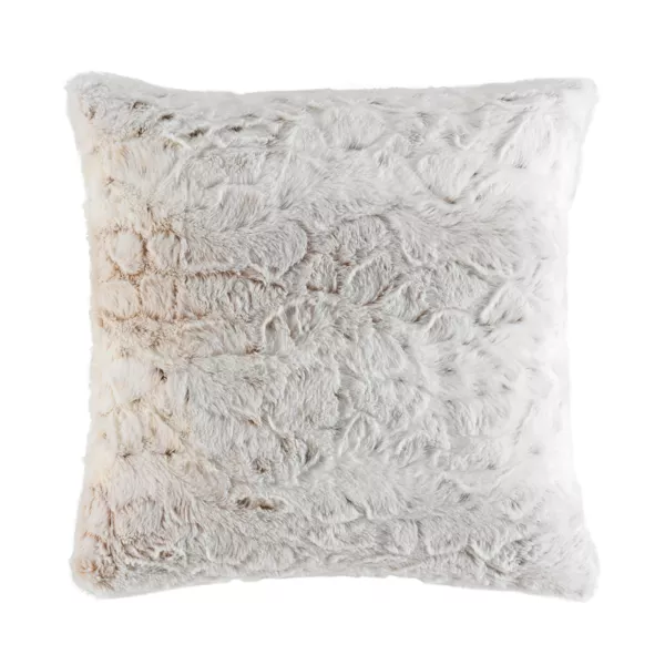 Coussin carré imitation fourrure (45 x 45 cm) Alaska Ecru