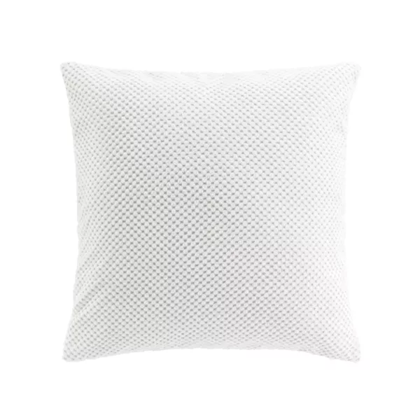 Coussin carré flanelle relief (45 x 45 cm) Java Blanc