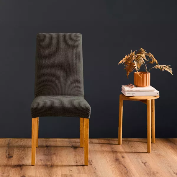 Strkbar stolovertrk med vaffelmnster (40 x 40 cm) Sacha Antracitgr