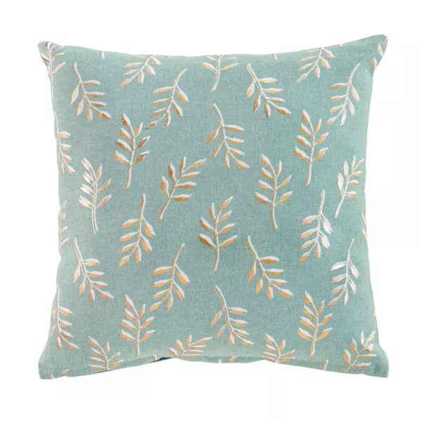 Housse de coussin carrée coton (40 x 40 cm) Helira Vert