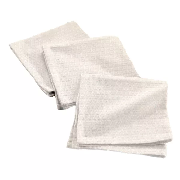 Lot de 3 serviettes de table (40 x 40 cm) Stella Blanc