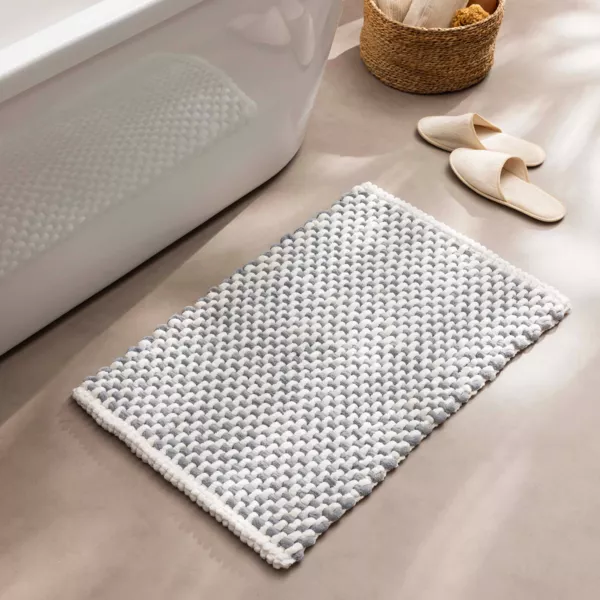 Tapis de bain effet tissé en relief (50 x 80 cm) Rafael Ecru