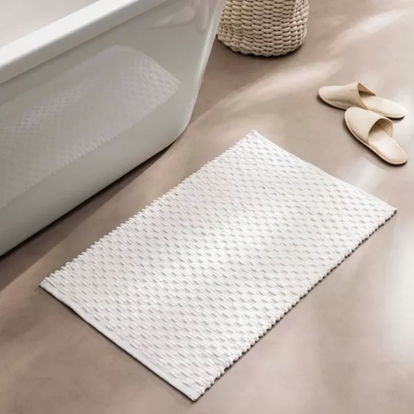 Geweven katoenen badmat (50 x 80 cm) Lois Beige