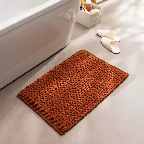 Tapis de bain en coton (50 x 80 cm) Ariel Terracotta
