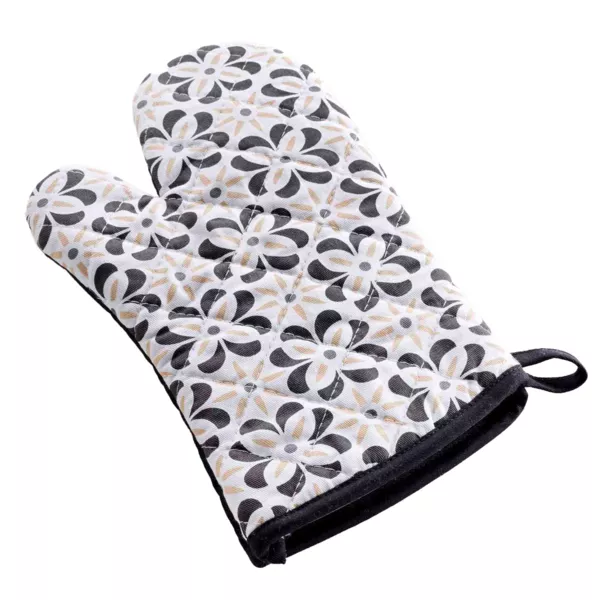 Ambidextrisk kkkenhandske i bomuld (30 x 18 cm) Solaris Sort