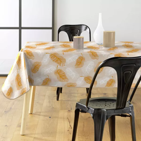 Tovaglia rettangolare in PVC rivestito (140 x 240 cm) Sarina Giallo