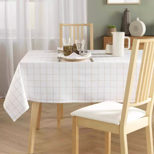 Tovaglia rettangolare in cotone (140 x 240 cm) Axel Bianca