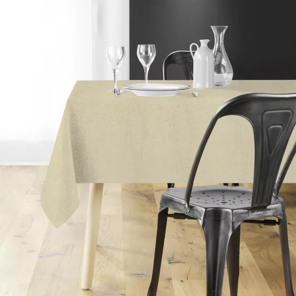 Tovaglia natalizia rettangolare (140 x 300 cm) Strass Oro