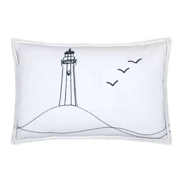 Coussin Rectangulaire (40 x 60 cm) Bordemer Blanc