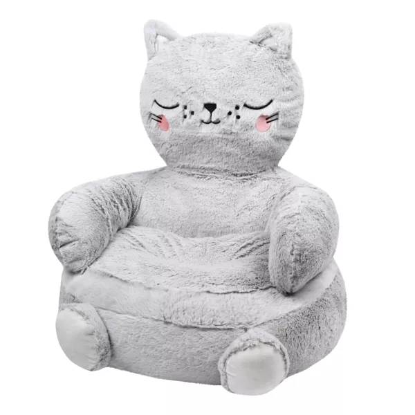 Kinderpoef kat (45 x 45 cm) Louisa Grijs