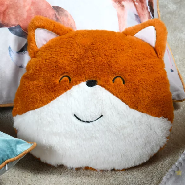 Coussin enfant fausse fourrure (30 x 25 cm) Ferdinand Orange