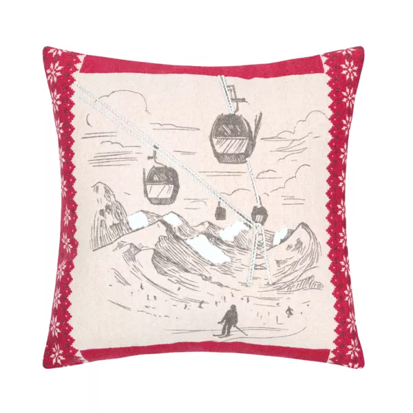 Cuscino quadrato in cotone (45 x 45 cm) Villard Ecru