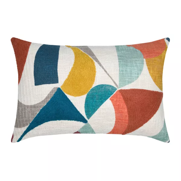 CojÃ­n rectangular con tufting (40 x 60 cm) Blokken Multicolor