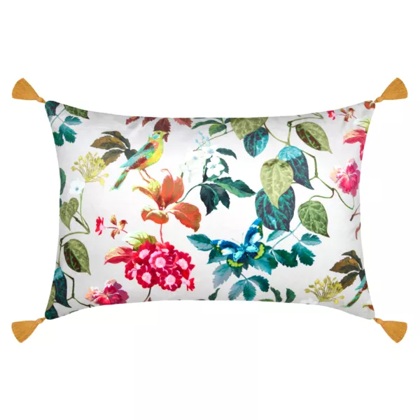 Coussin rectangulaire coton (40 x 60 cm) Emmy Blanc
