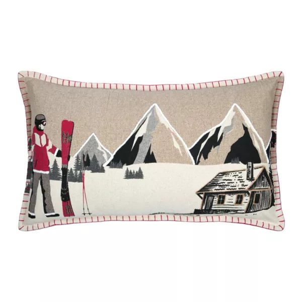 Rechthoekig katoenen kussen (35 x 60 cm) Villard Multicolor