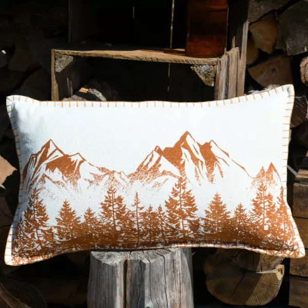 Coussin rectangulaire coton (35 x 60 cm) Wildforest Camel