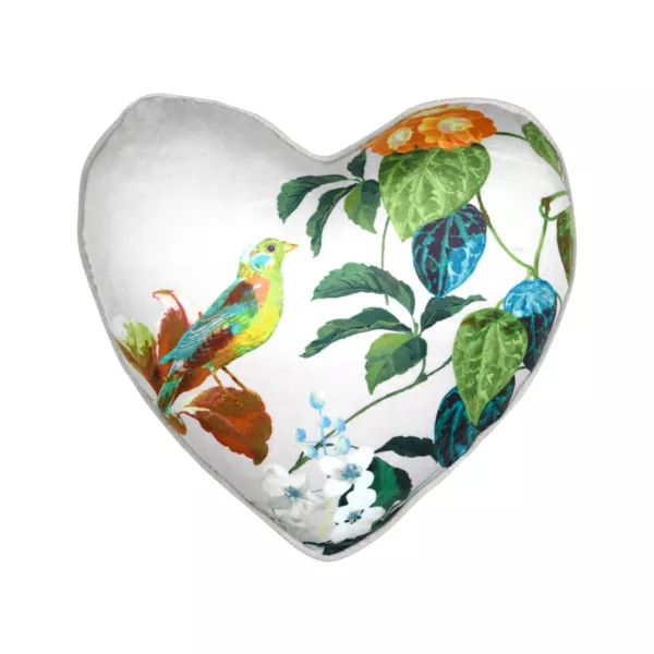 Coussin cœur coton (40 x 40 cm) Emmy Ecru