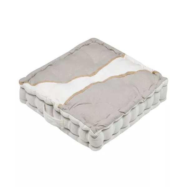 Coussin de sol coton (45 x 45 cm) Blokken Gris