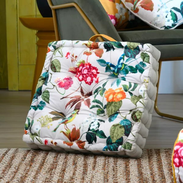 Gulvpude i bomuld (45 x 45 cm) Emmy Flerfarvet