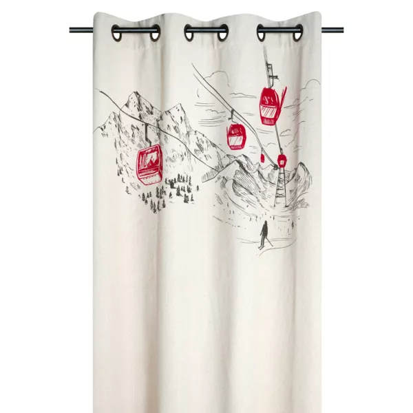 Tenda in cotone (140 x 260 cm) Villard Ecru