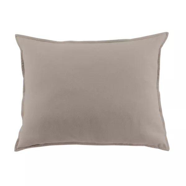 Taie d'oreiller rectangulaire flanelle de coton (50 x 80 cm) Nina Ficelle