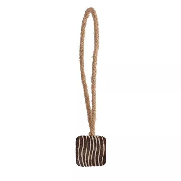 Houten gordijnkwast Zebra Bruin