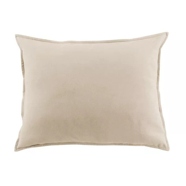 Rechthoekige katoenen flanellen kussensloop (50 x 70 cm) Nina Beige