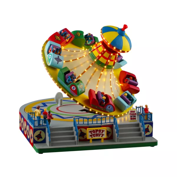 Village de Noël Lemax lumineux, musical et animé Manège Tournant