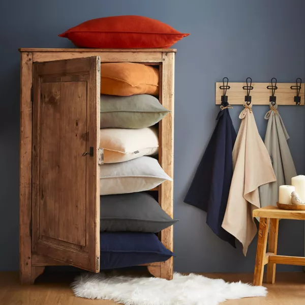 Housse de couette flanelle de coton (260 x 240 cm) Nina Terracotta