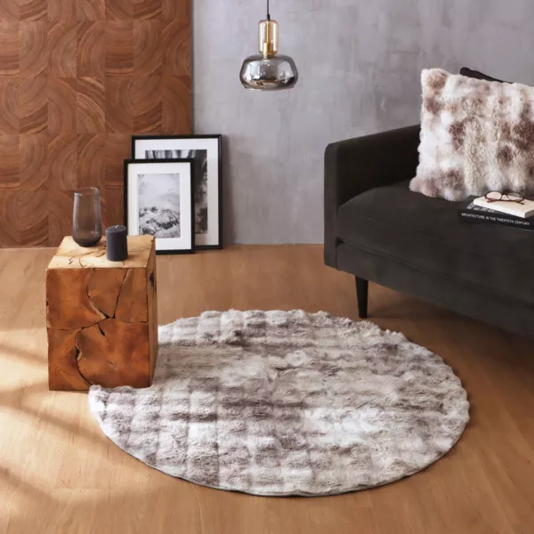 Nepbont tapijt (120 cm) Toronto Taupe