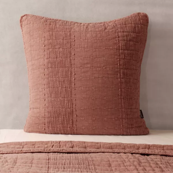 Taie d'oreiller carrée coton (60 x 60 cm) Lena Terracotta