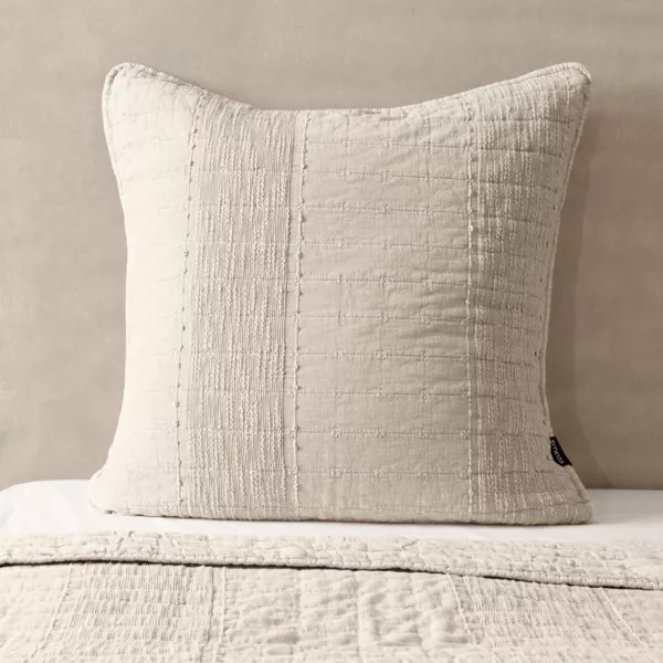 Taie d'oreiller carrée coton (60 x 60 cm) Lena Beige sable