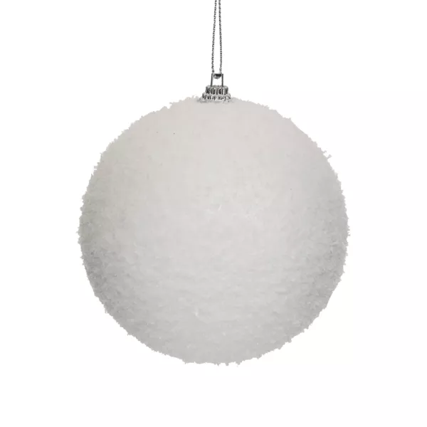 Set van 12 Kerstballen assortiment Verse Sneeuw Wit